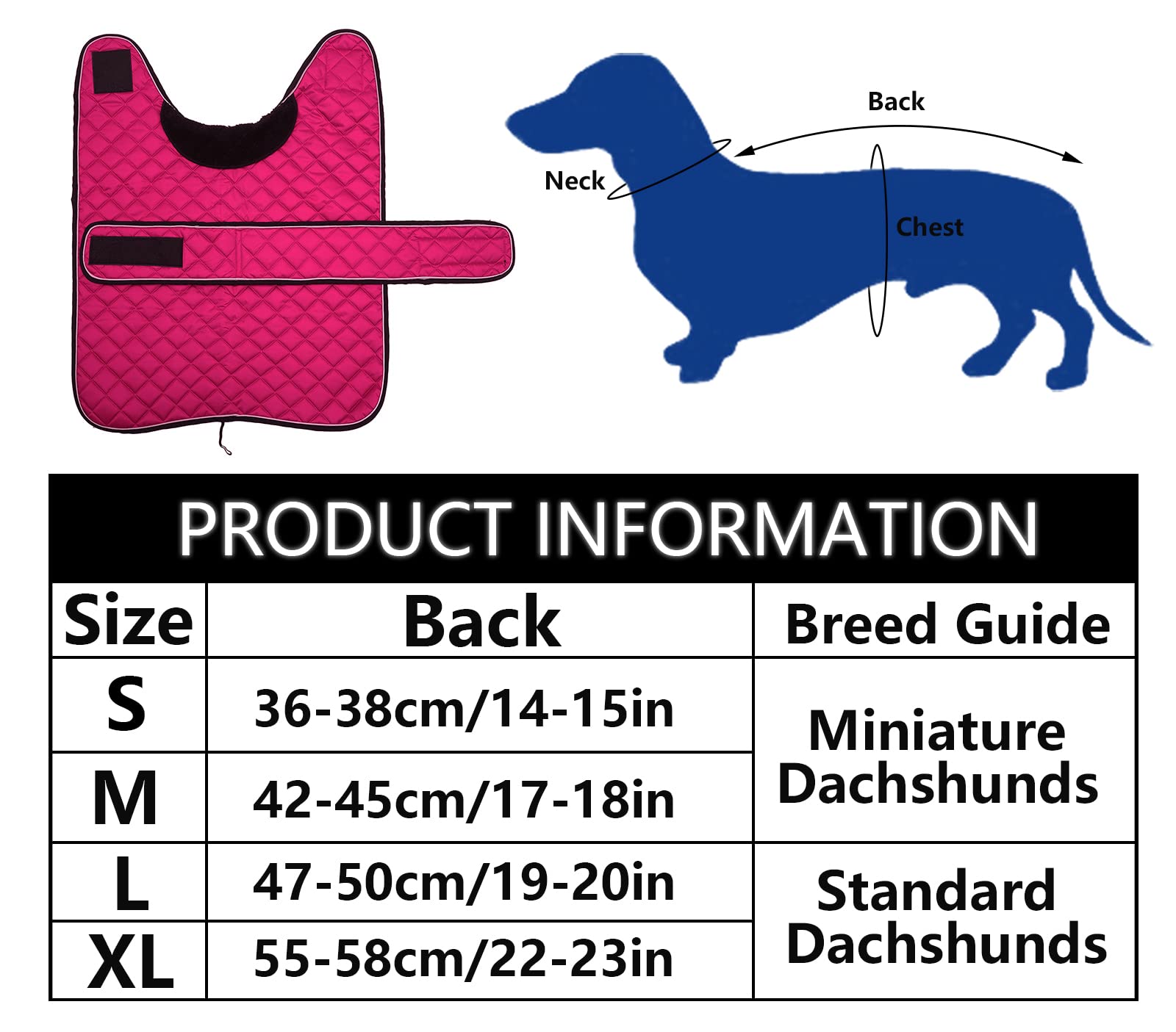 Morezi abrigo dachshund rosa lavado fácil y rápido