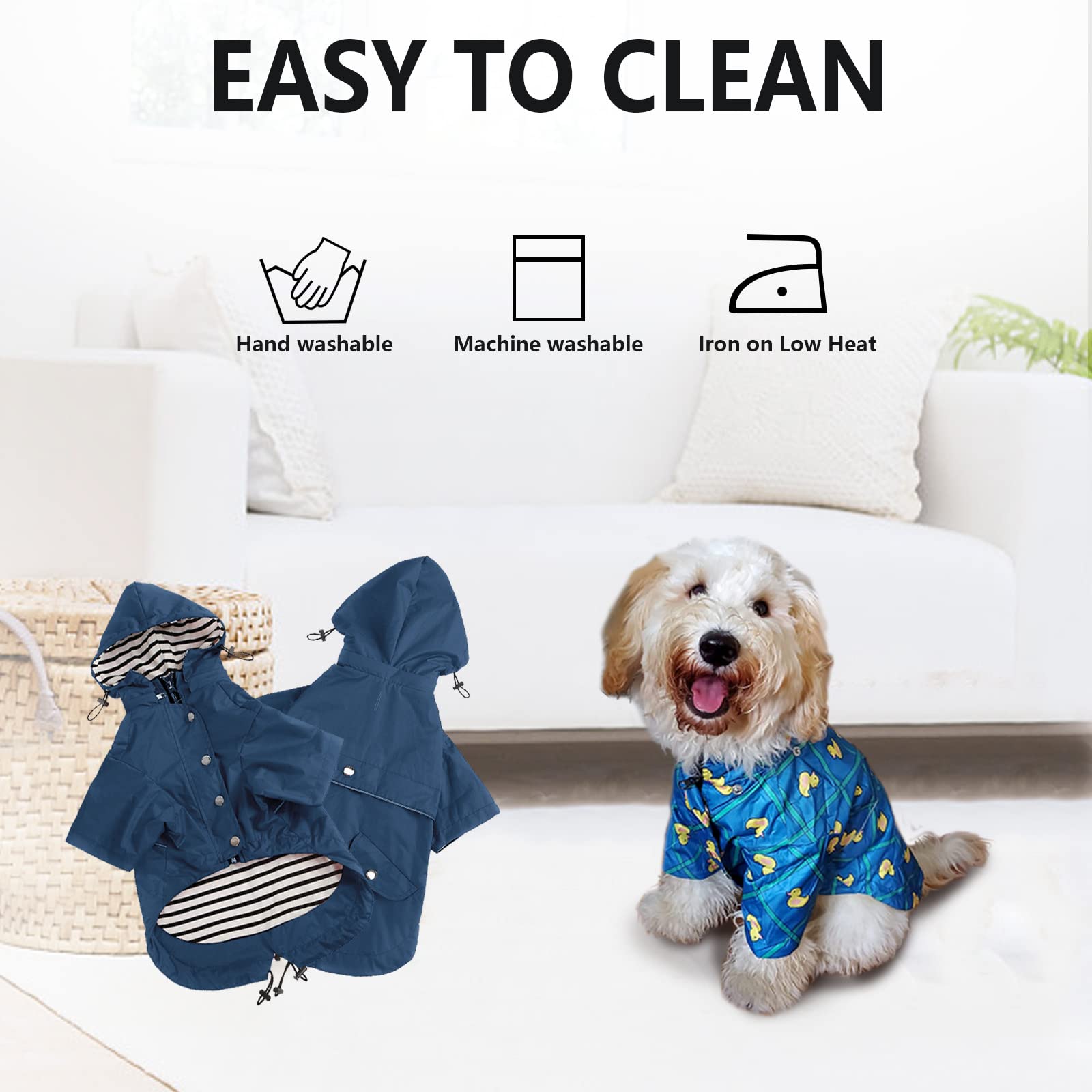 Morezi impermeable para perros azul oscuro XL, diseño espacioso y cómodo.