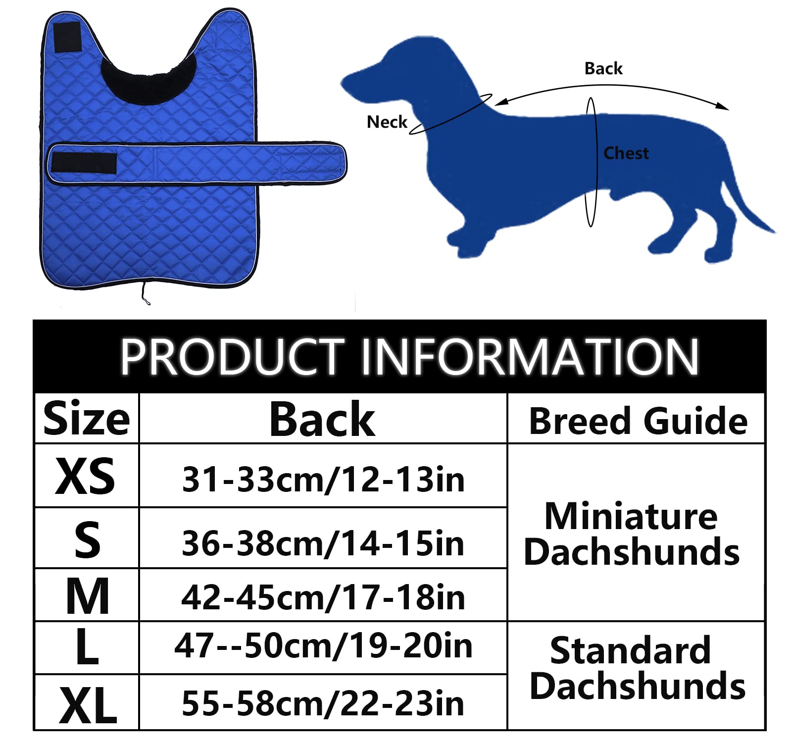 Morezi lavable a máquina dachshund chaqueta azul marino facilita limpieza.