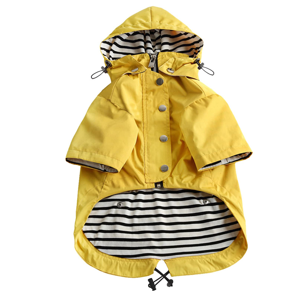 Morezi chubasquero impermeable para perros con cremallera y reflectantes para visibilidad.