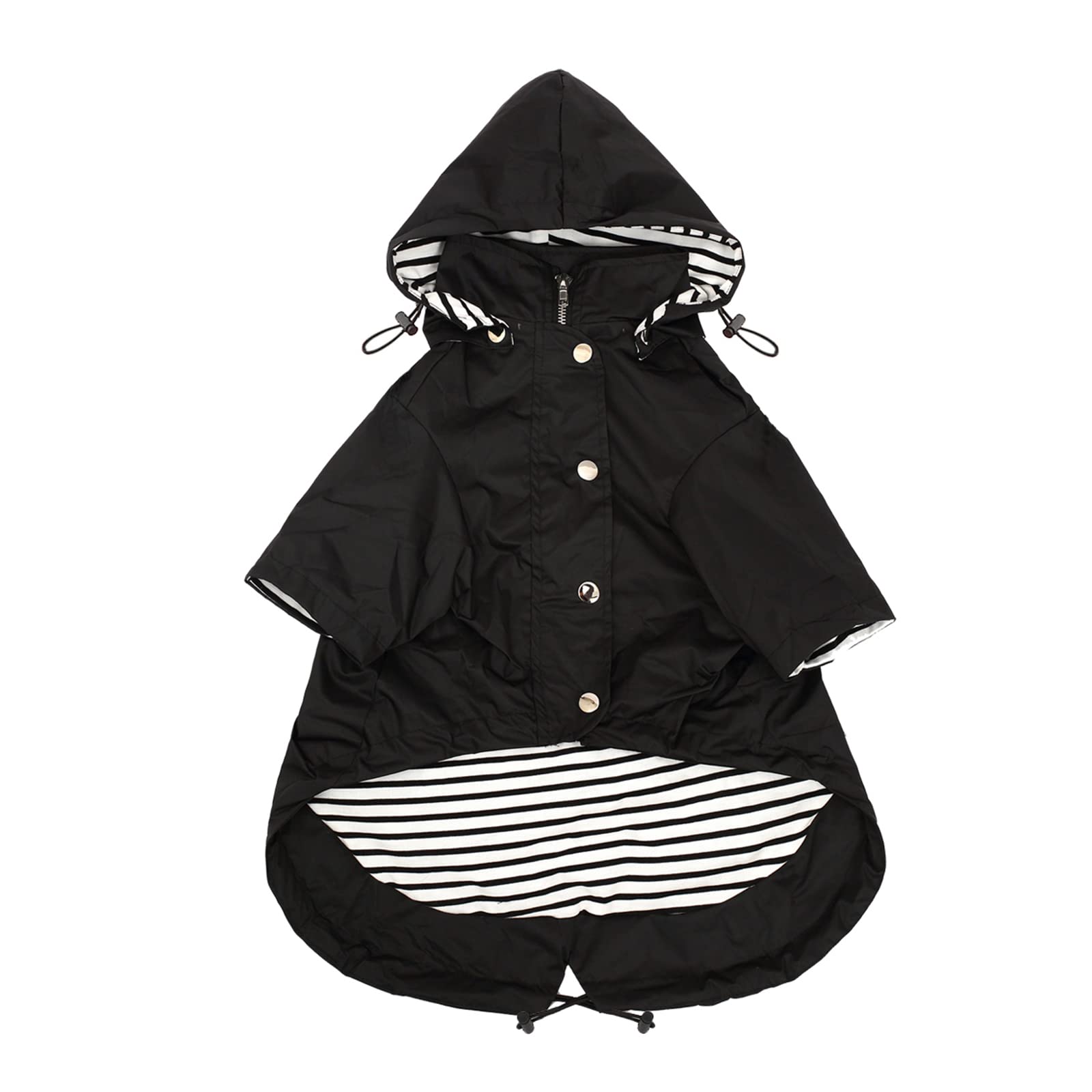 Morezi impermeable para perro con cremallera y botones reflectantes ideal para salidas bajo la lluvia