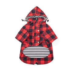 Morezi chaqueta impermeable para perros con capucha y patas, protección en lluvia