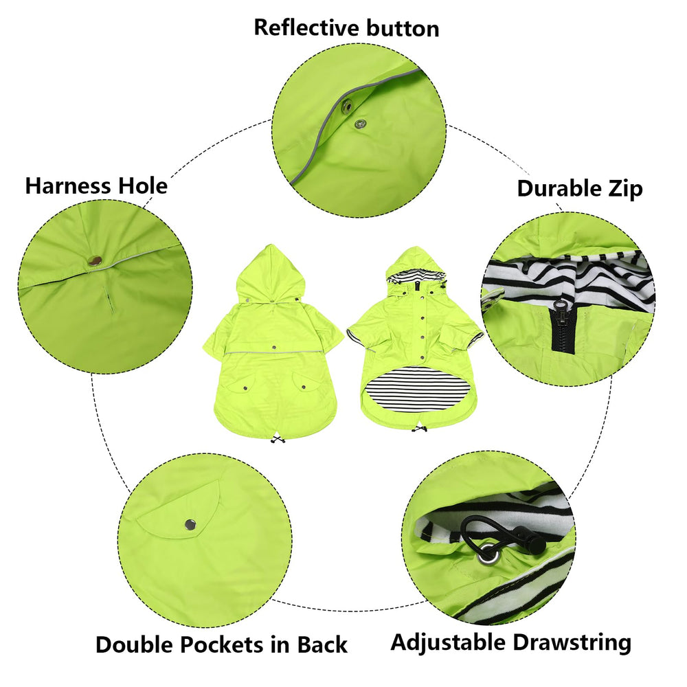 Morezi impermeable con capucha removible para protección adaptable en días lluviosos