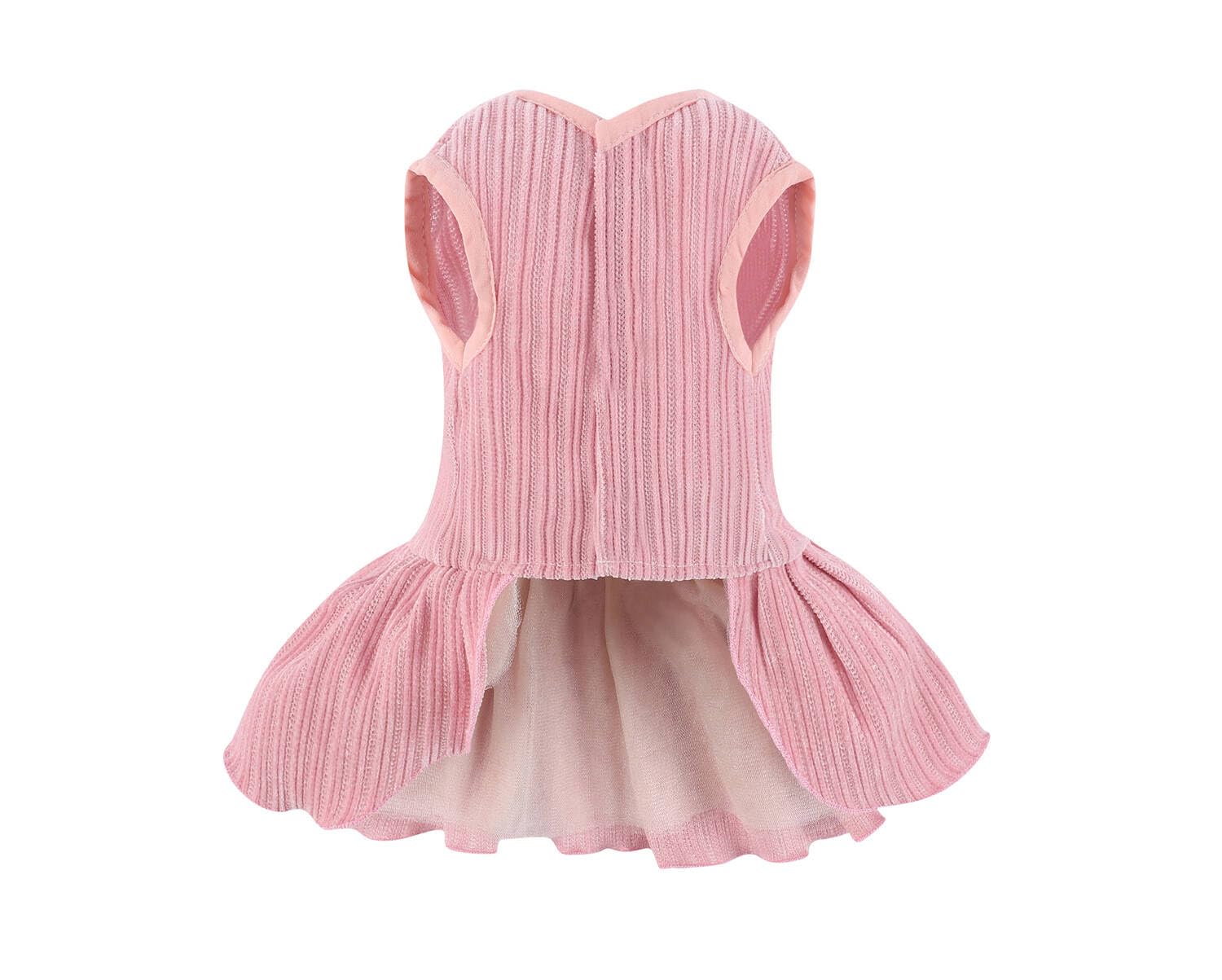 MORFORU vestido de perro con aro y correa, vista lateral, para paseos elegantes.