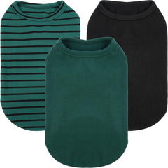 MORVIGIVE sueteres perros, 3-pack, verde, vista frontal; opción práctica para paseos diarios.