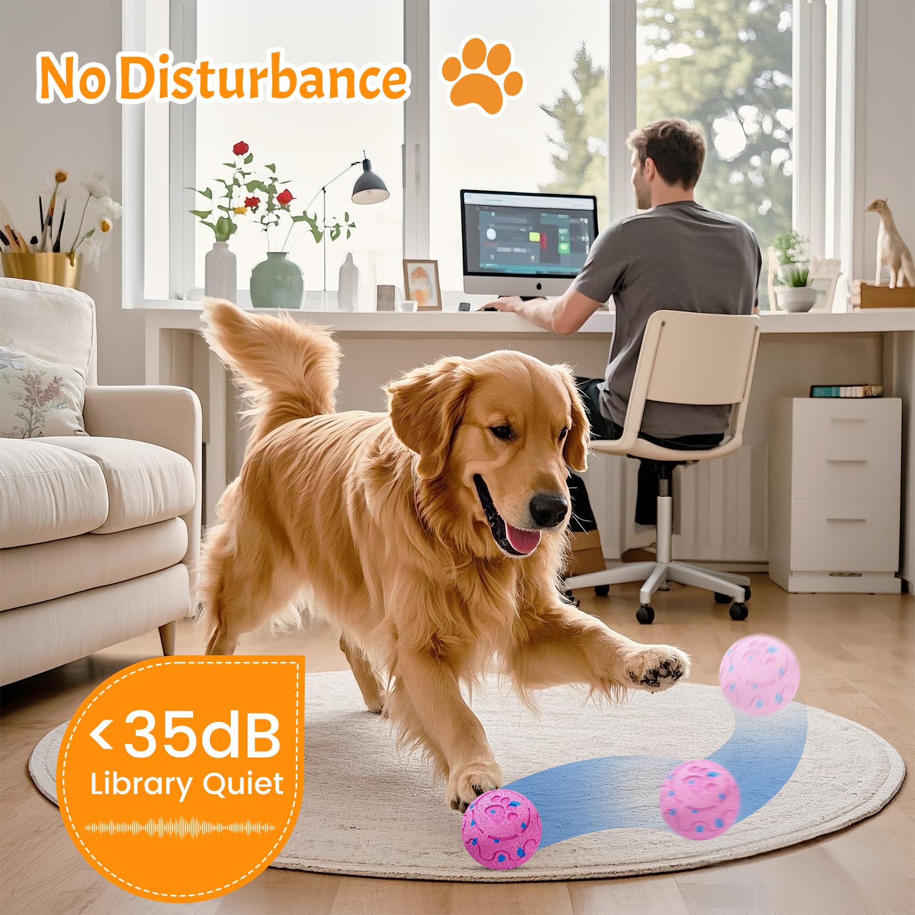 Morhandisn bola perro 3 modos interactivos para diferentes energías.