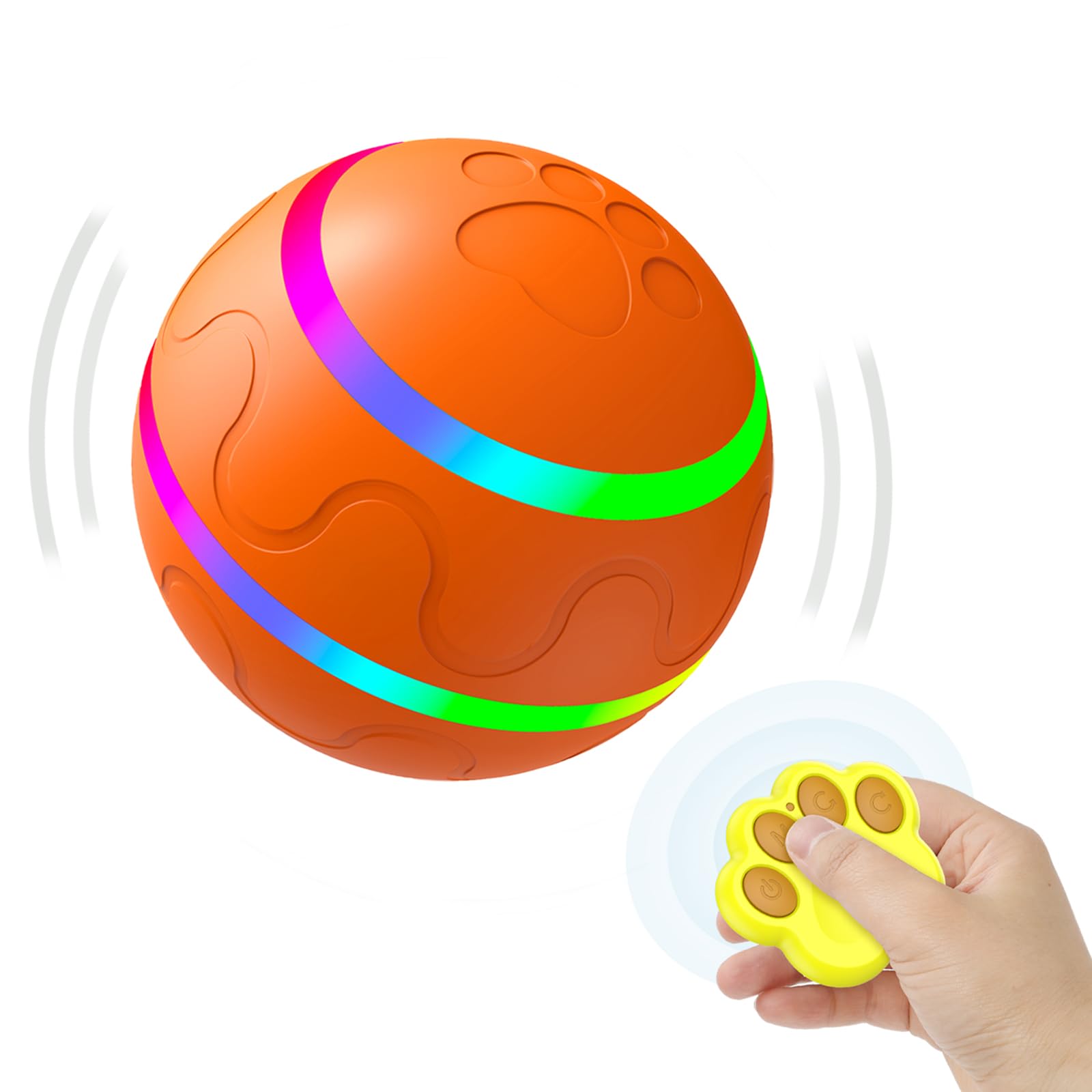 Bola morhandisn interactiva con luces LED para perros
