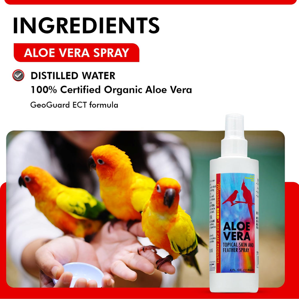 Cuidado de piel sensible de aves con Aloe Vera Morning Bird.