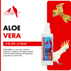 Rociado Morning Bird Aloe Vera para plumas brillantes y piel suave.