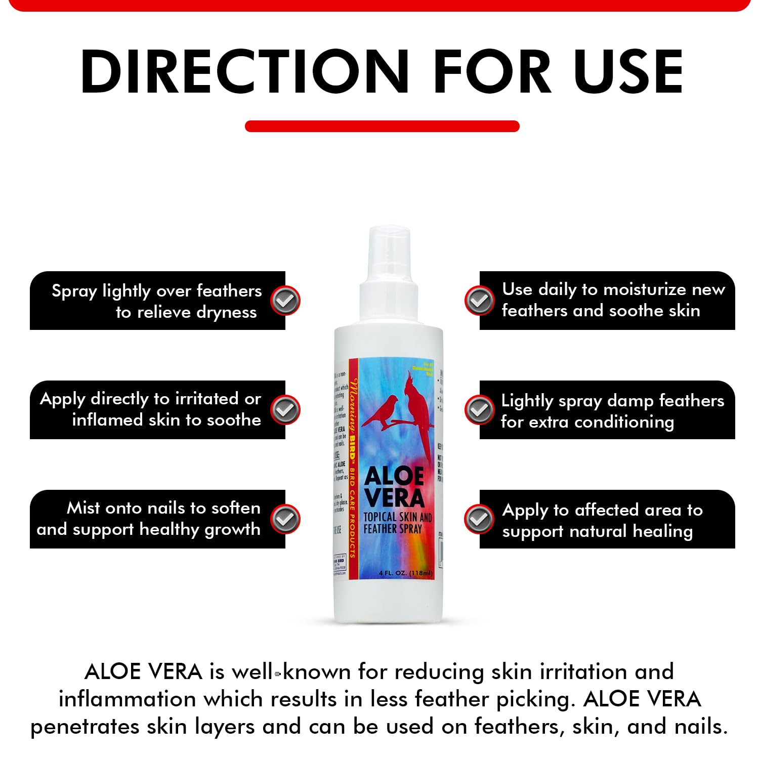 Rociado para uñas y plumas con Aloe Vera Morning Bird.