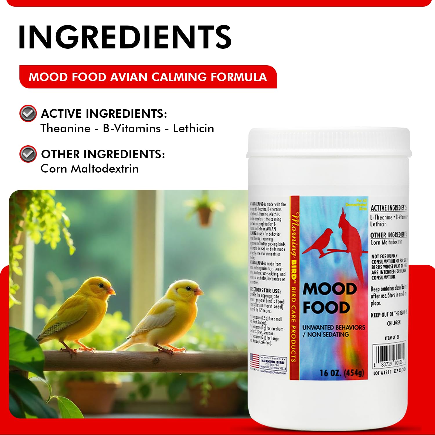 Morning Bird Mood Food, cucharilla medidora: dosis precisa para administrar con facilidad.