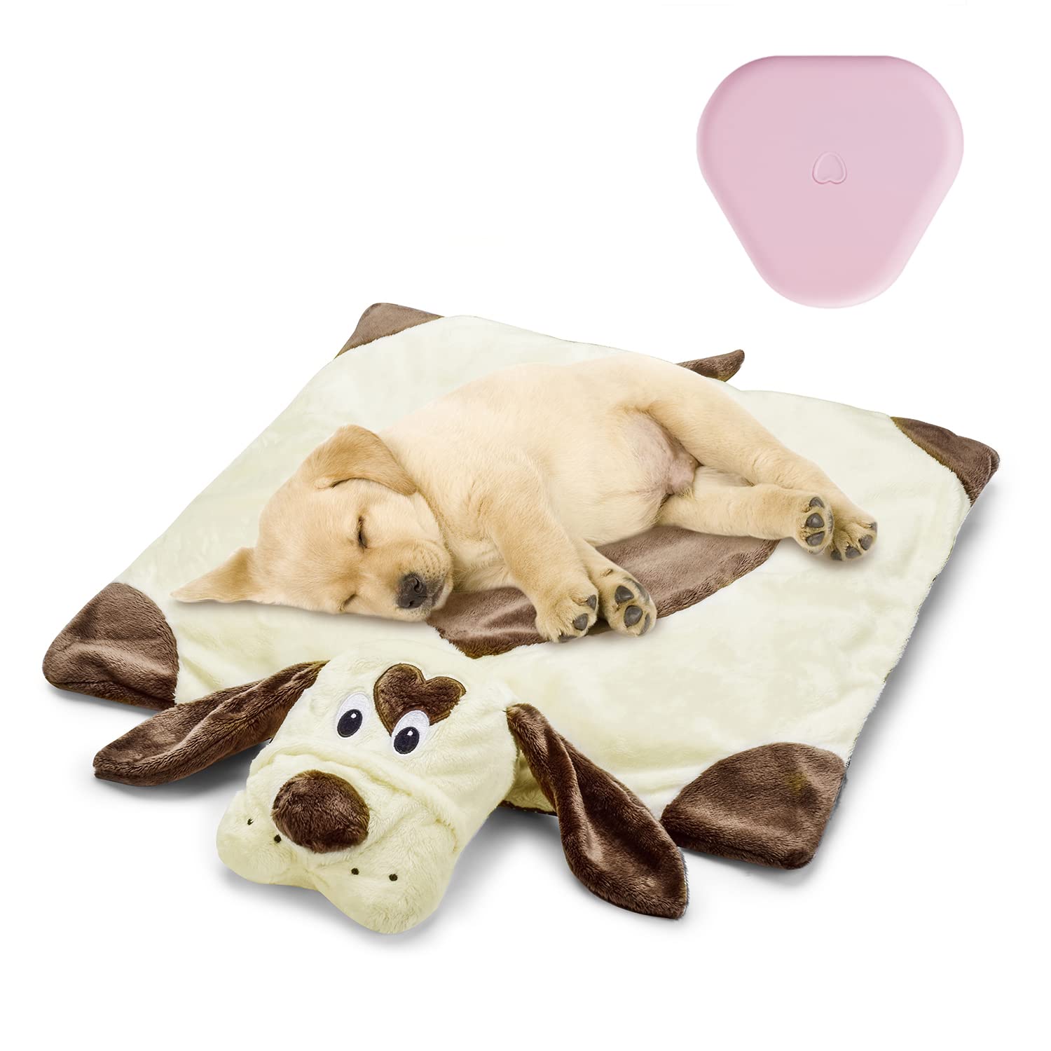 Moropaky juguete con latido para cachorro, aporta calma y compañía durante la siesta.