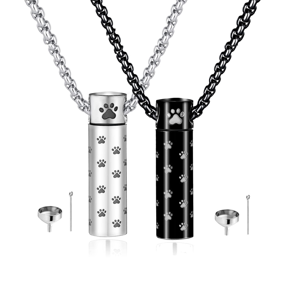 MOROTOLE collar urna para perro con huella, cenizas cerca del corazón.