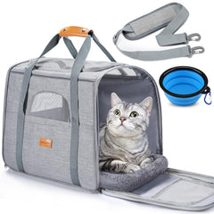 Morpilot transportín para gatos portátil con espacio amplio para viajar.