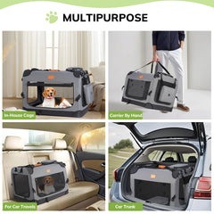 Morpilot jaula para perro con asas ergonómicas para transporte cómodo.
