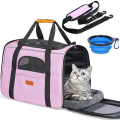 Mor pilot portatil transportin gato espaciioso para viajes comodos.