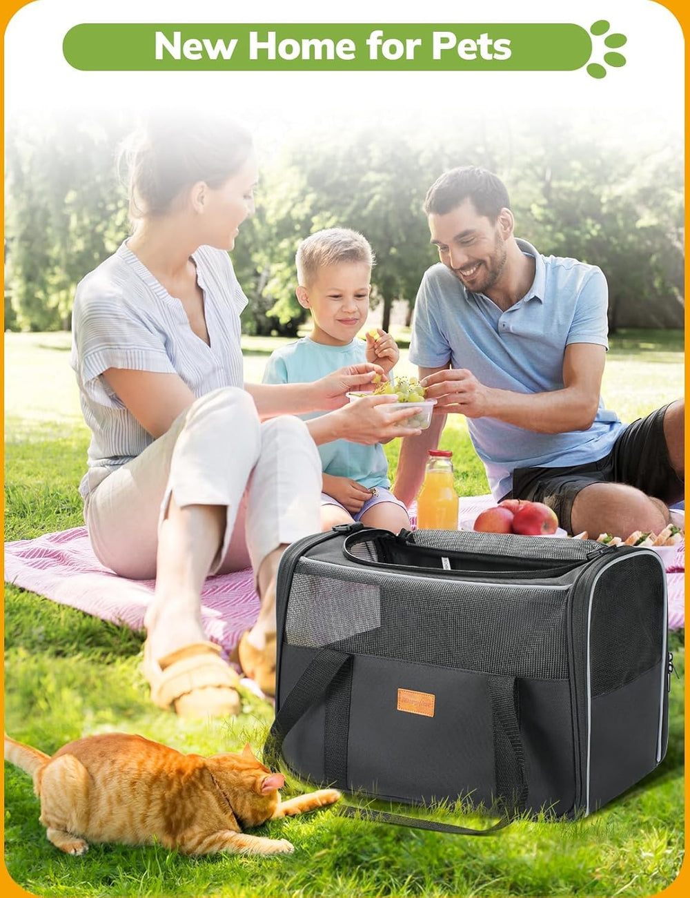 Morpilot transportín gato diseño plegable para almacenamiento fácil