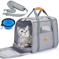MorPilot transportín para gato con espacio amplio para moverse cómodo durante el viaje