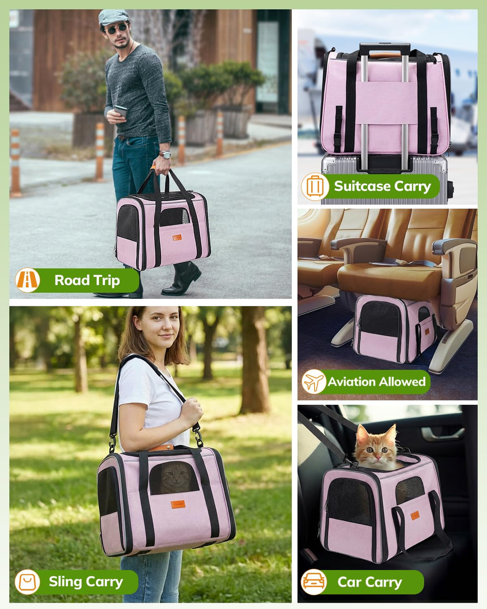Mor pilot transportin gato taza-plegable facilita agua en ruta.