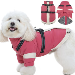 Morvigive chaleco perro cuello alto con arnés integrado para paseos seguros.