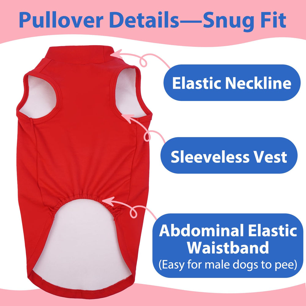 Chaleco MORVIGIVE para perro rojo talla L dorso suave para días fríos