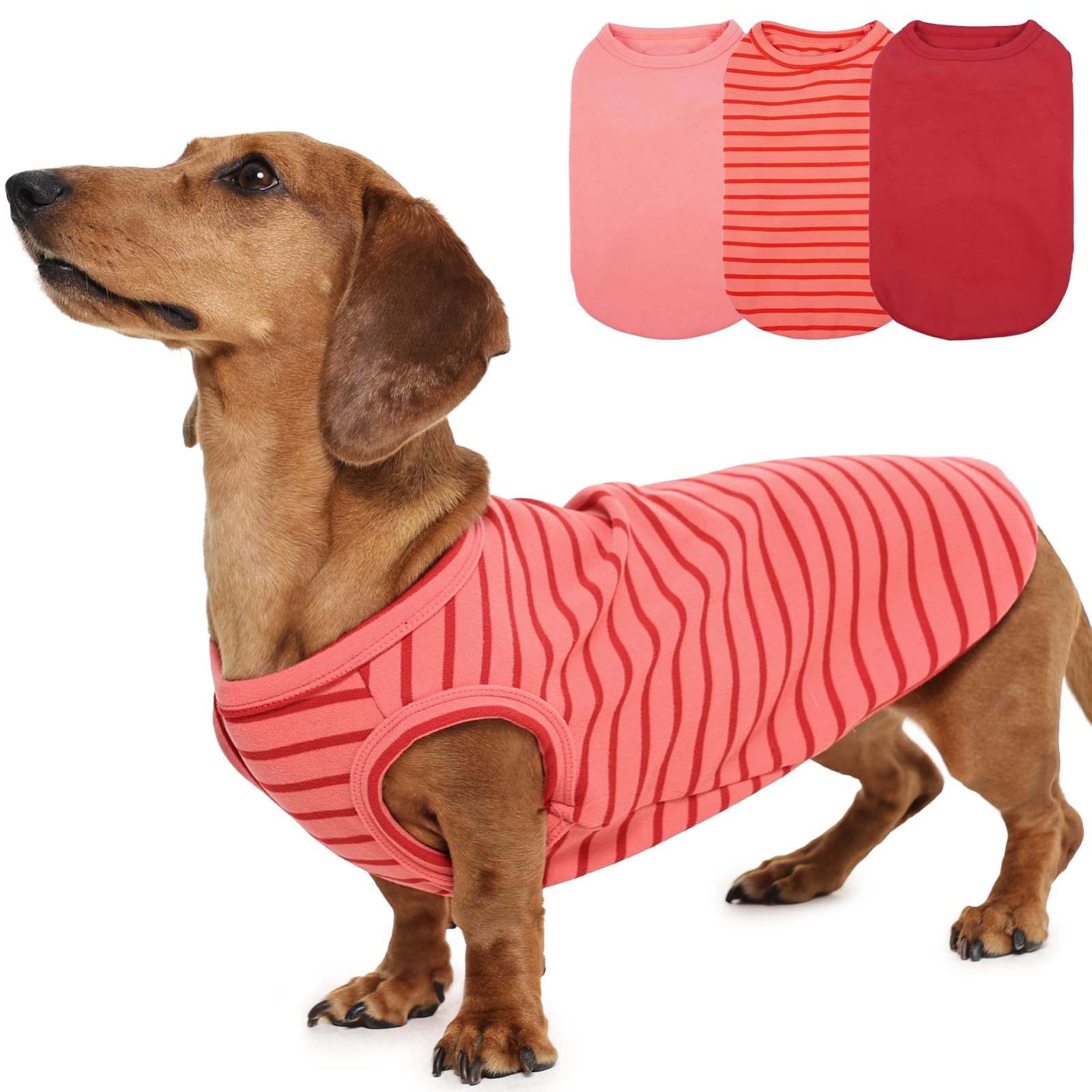 MORVIGIVE chaleco perro rojo sólido, abrigo cálido para paseos diarios.