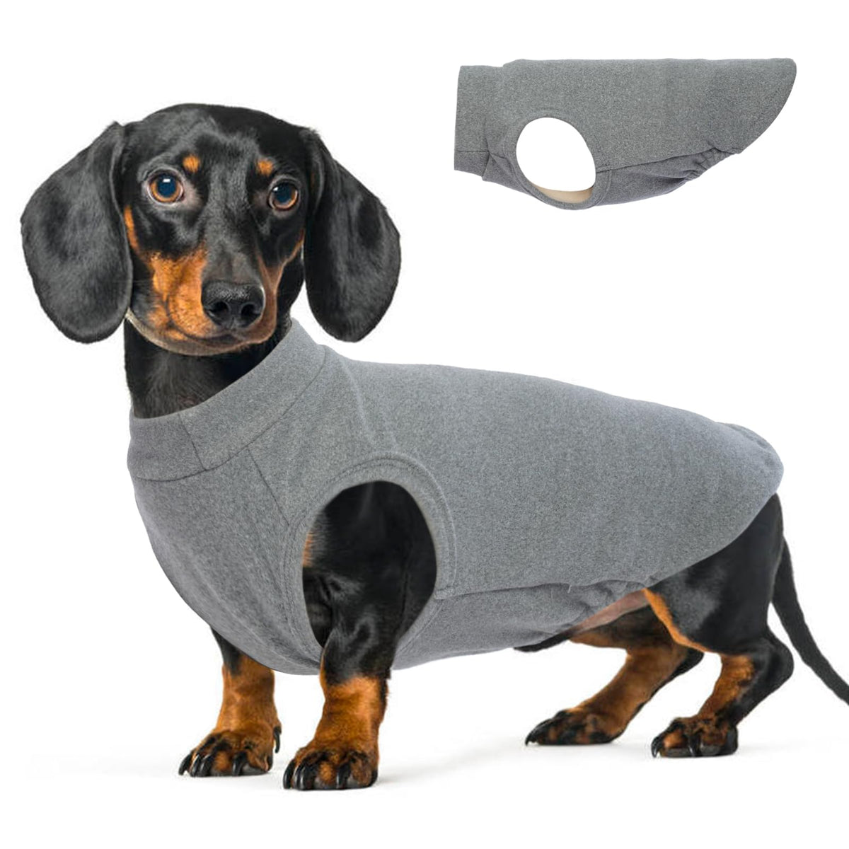 Chaleco polar MORVIGIVE para perro gris XXL, confort ligero y abrigo cómodo para paseos