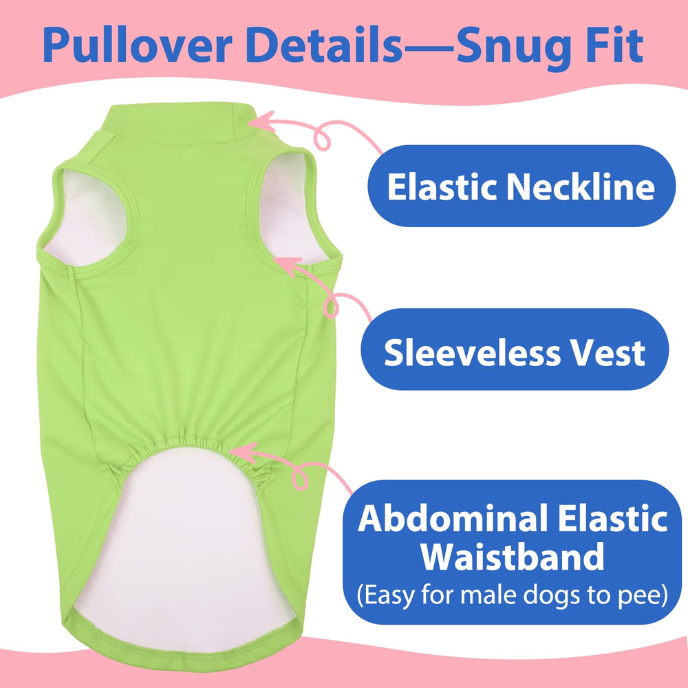 Morvigive chaleco polar para perro verde XL, dorso visible, mantiene calidez ligera.