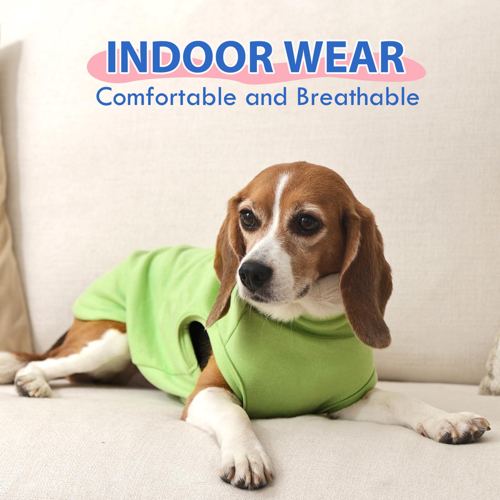 Morvigive chaleco polar para perro verde XL, uso en interiores para confort diario.