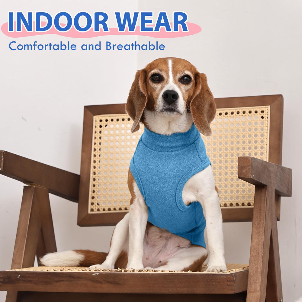 Morvigive guía de talla para pecho, chaleco azul de perro.