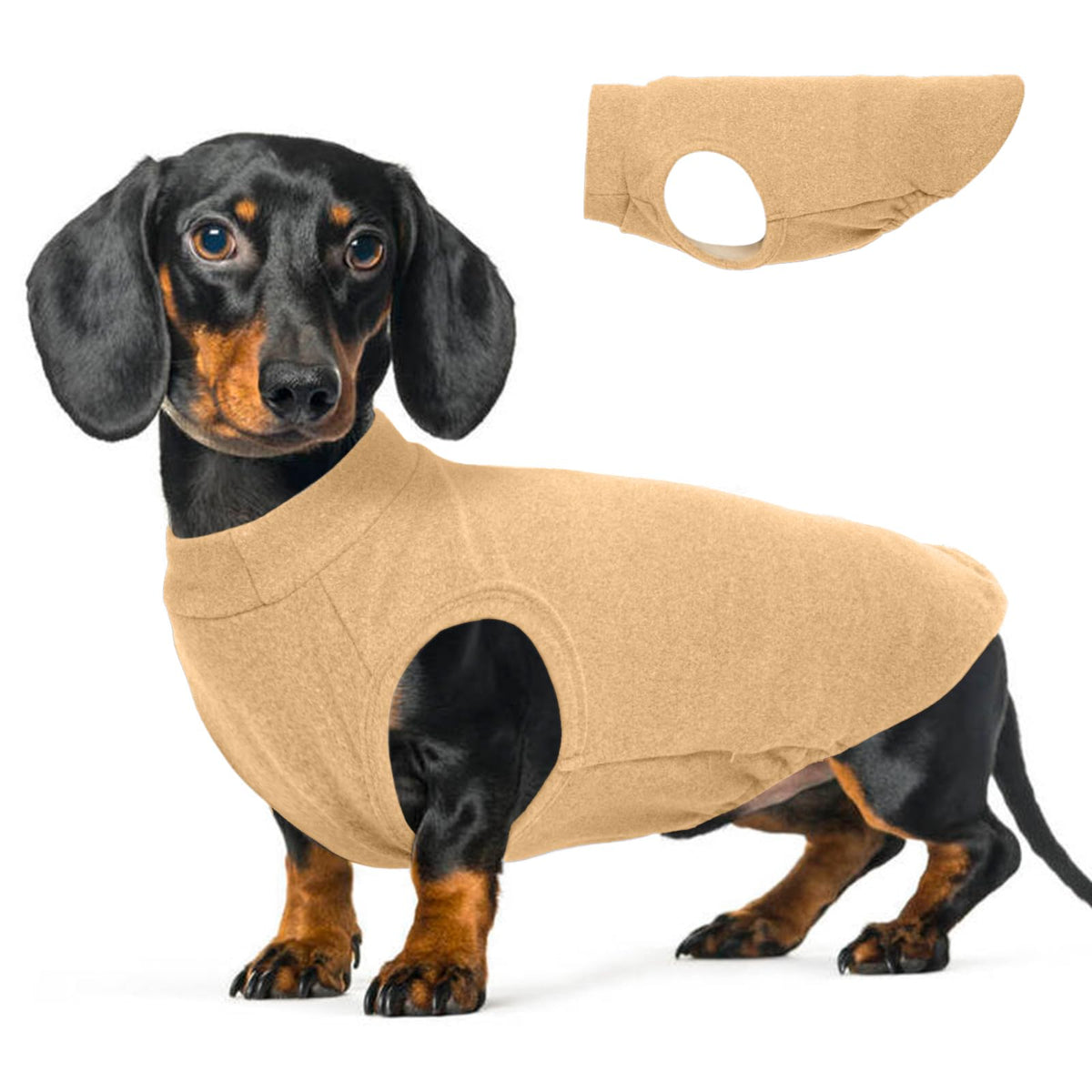 Chaleco MORVIGIVE para perro en khaki talla XL, forro interior suave para comodidad diaria.