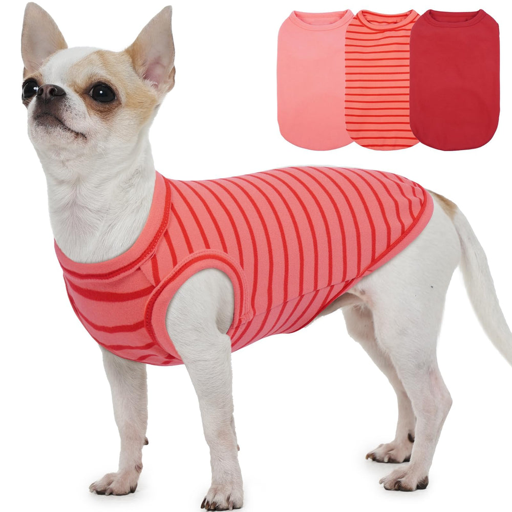 Morvigive set de suéteres fleece para perros pequeños en rojo, cómodo para paseos