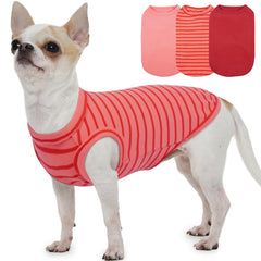 Morvigive set de suéteres fleece para perros pequeños en rojo, cómodo para paseos