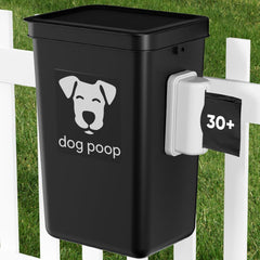 Cubo de basura para excrementos de perro Moryimi con tapa exterior resistente.