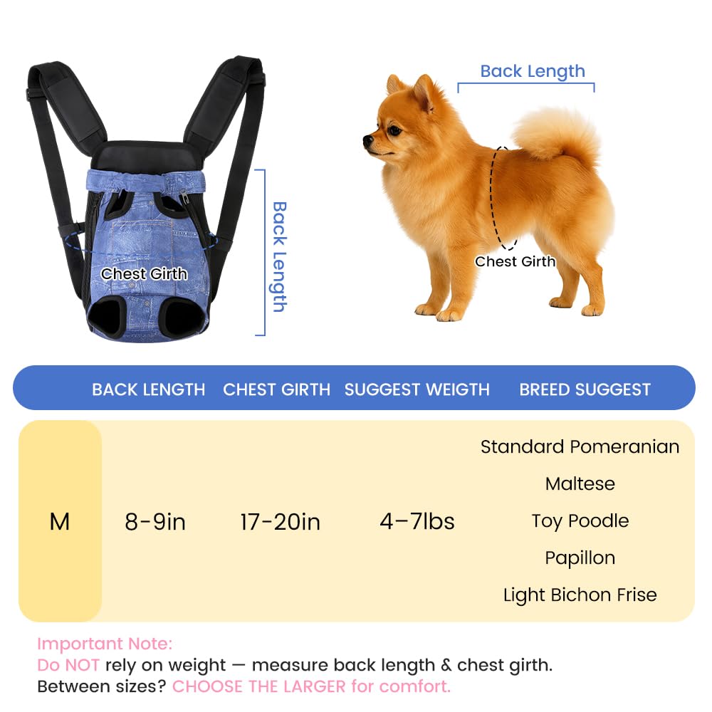 Mosago cangurera para perros con correas acolchadas para mayor comodidad.