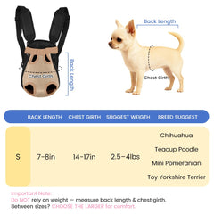 Mosago portador-perro-dorsal, soporte ergonómico para caminatas