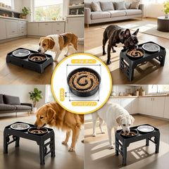 Moserein diseño espiral mantiene al perro mentalmente activo mientras come más lentamente.