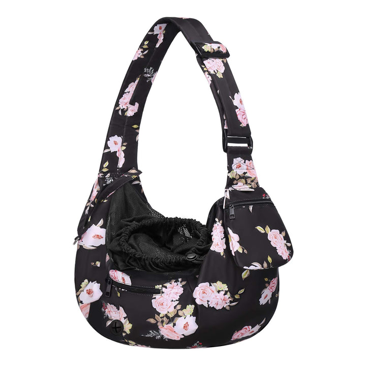 Portador MOSISO para perros y gatos con bolsillo delantero, ideal para paseos cómodos.