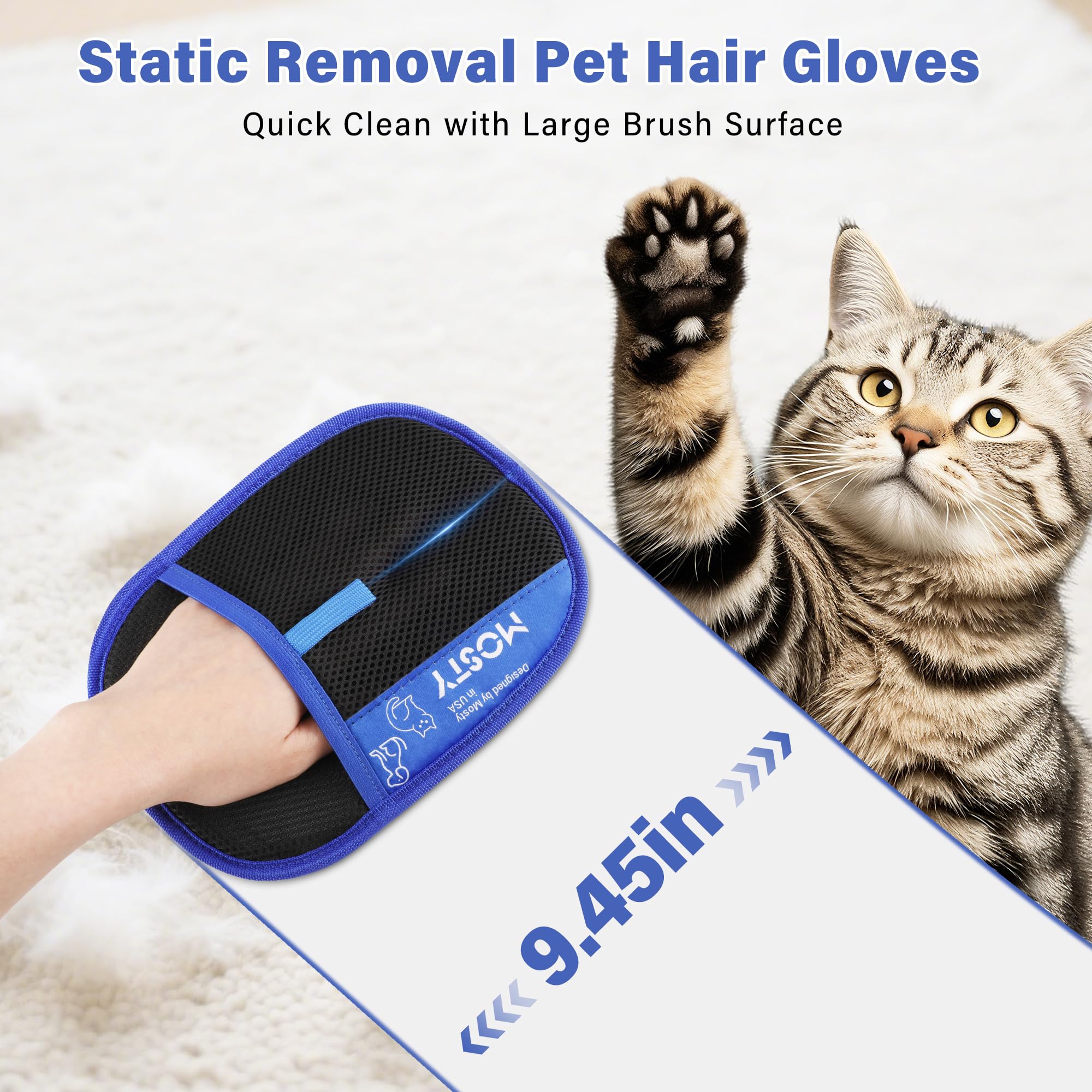 Mosty Guante ajuste ergonómico, cómodo en la mano durante sesiones de limpieza.