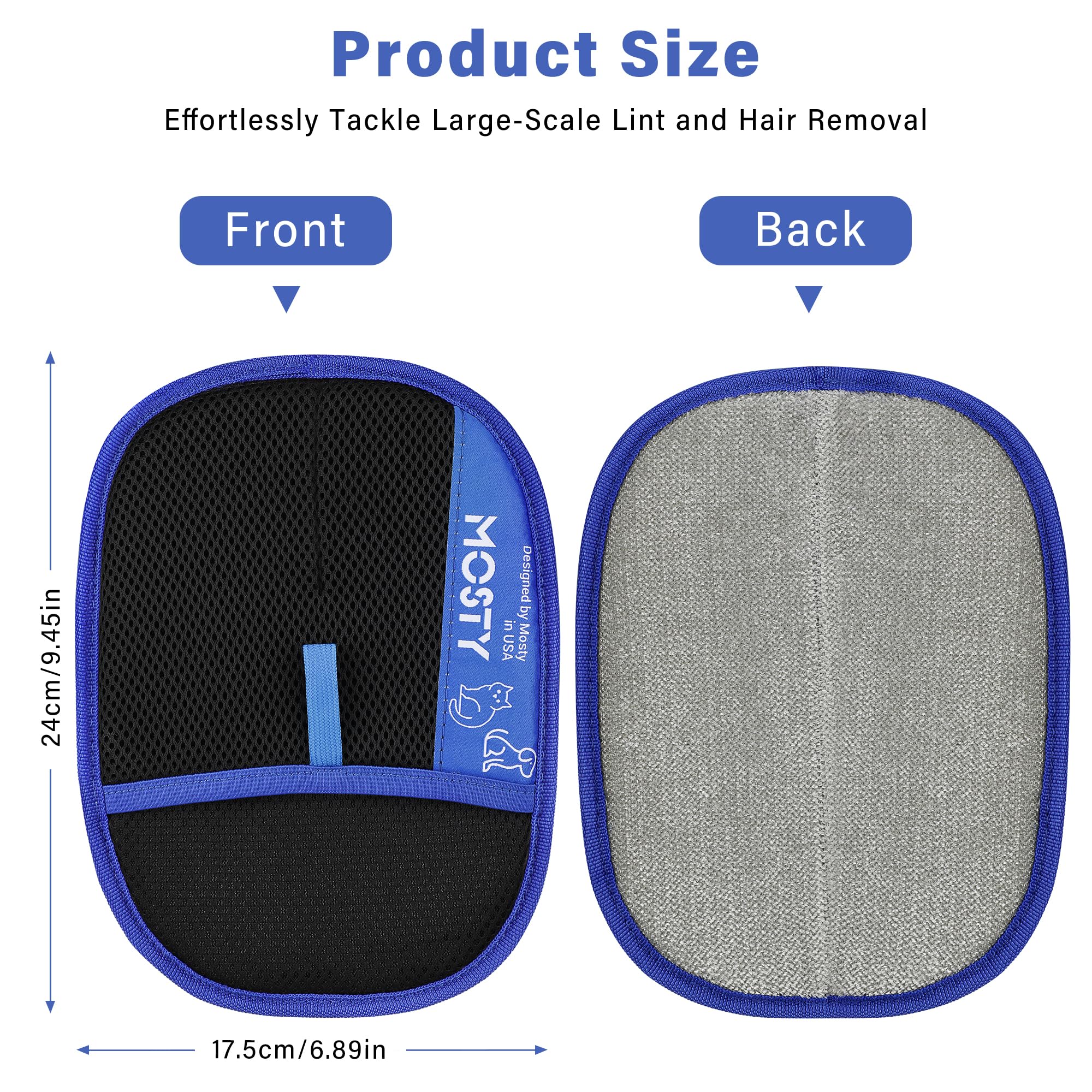 Mosty Guante para coches y muebles, recogida rápida de pelos sueltos.