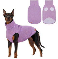 Mosucoirl suéter para perros con cuello alto y tejido cálido.
