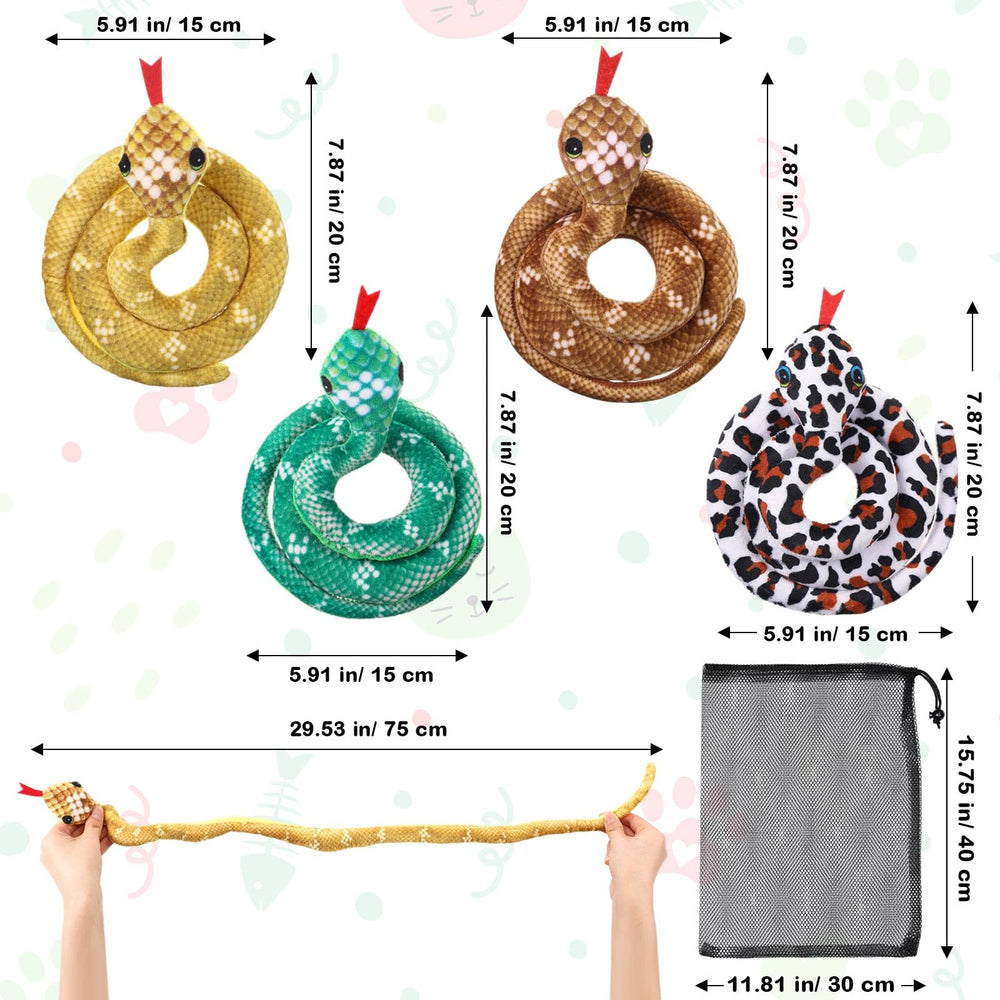 Motionchic serpiente con hierba gatera: colores vivos que captan la atención del gato.