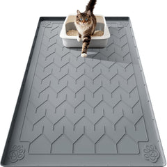 Alfombra de Motsamla para arena de gato grande 40x28 captura arena y protege el suelo.