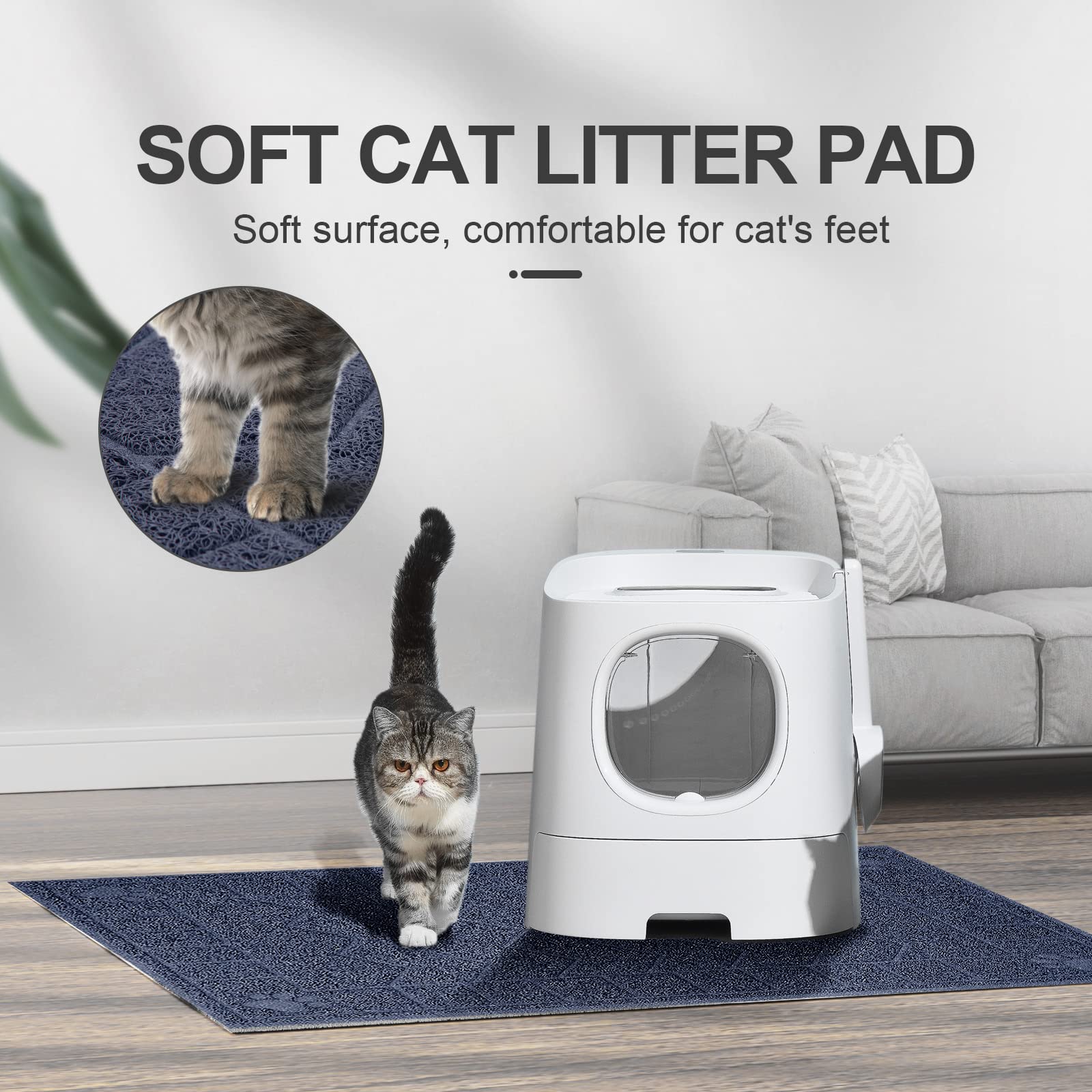 Motsamla alfombra grande para caja de gato 90x60 cm