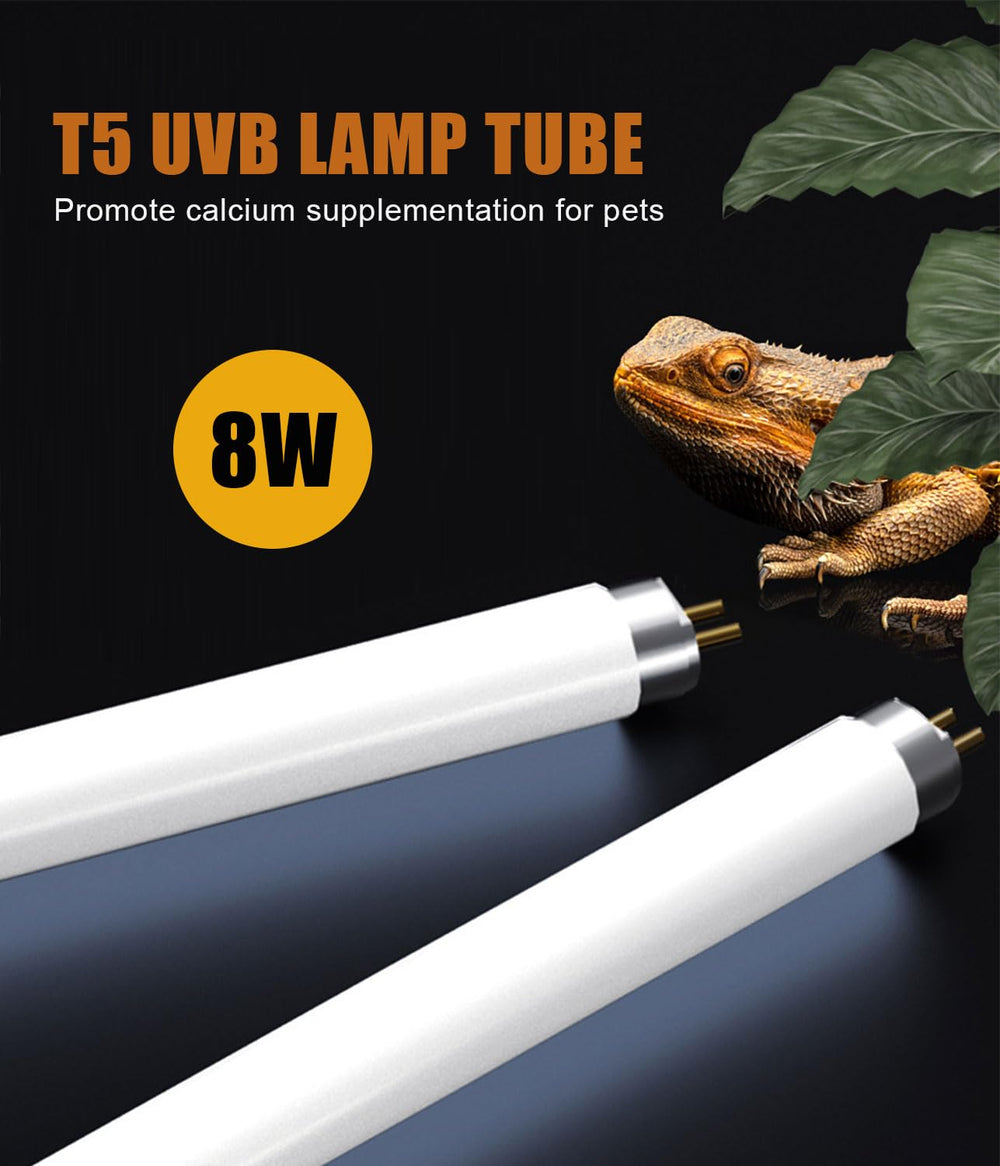 MouMouPurr bombilla UVB-T5 12pulgadas para tortugas, favorece un ambiente estable.