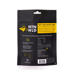 MOUNTAIN WILD trozos de alce para merienda diaria y salud.