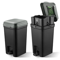 Mounting UP cubo de basura 5L con pedal para uso interior y exterior