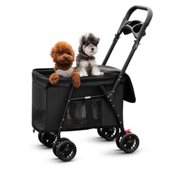 Mov Compra carrito de paseo frontal, espacioso para perros y gatos.