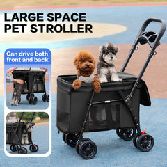 Mov Compra carrito de paseo, manija telescópica para manejo cómodo.