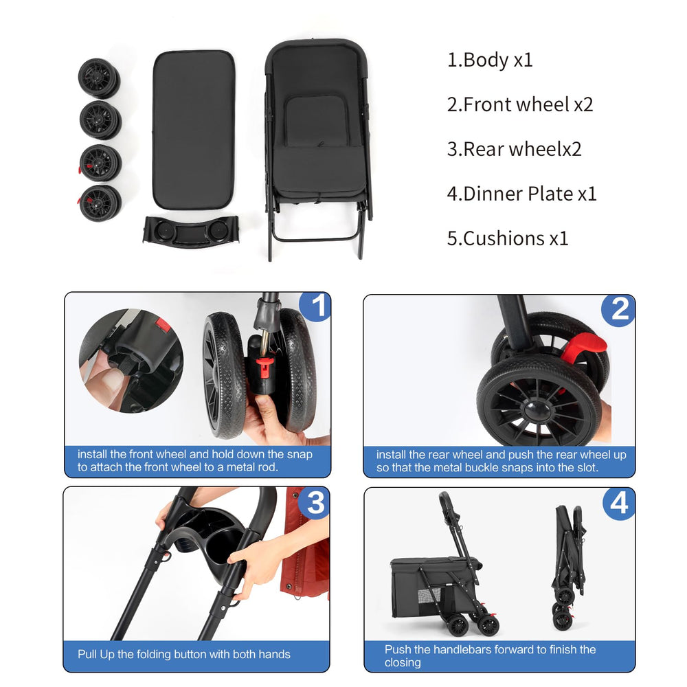 Mov Compra carrito de paseo, nylon duradero para uso diario.